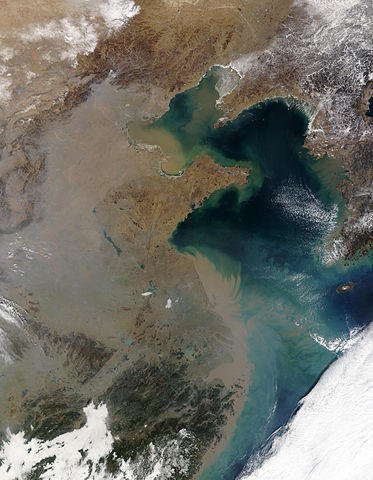 la "nuvola marrone asiatica" sopra la Cina